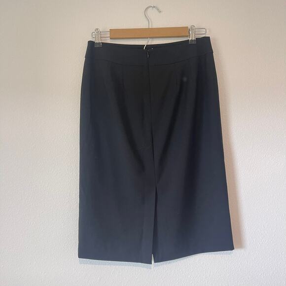 Talbots Black Pencil Skirt Womens 4 Lined Wool Blend Suiting Office Career Work - Picture 7 of 10